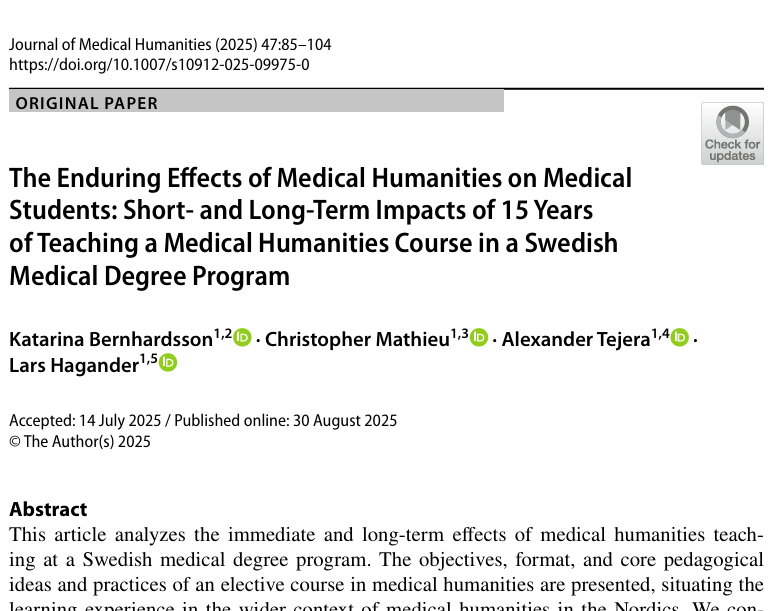 The Enduring Effects of Medical Humanities on Medical Students